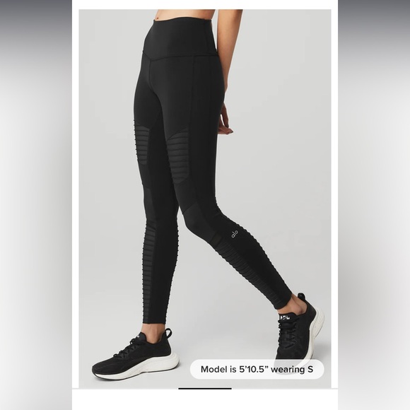 ALO Yoga Pants - ALO Yoga Moto Leggings in black